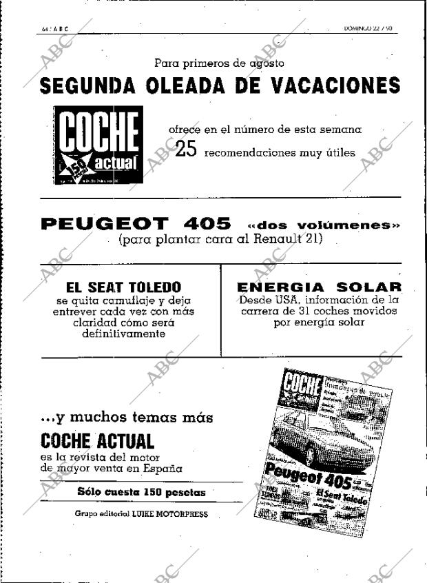 ABC MADRID 22-07-1990 página 64