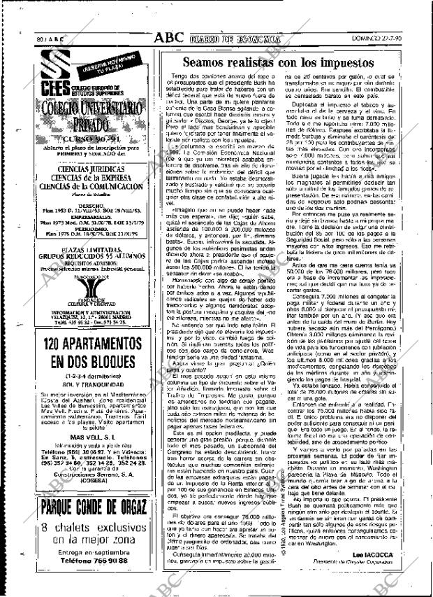 ABC MADRID 22-07-1990 página 80