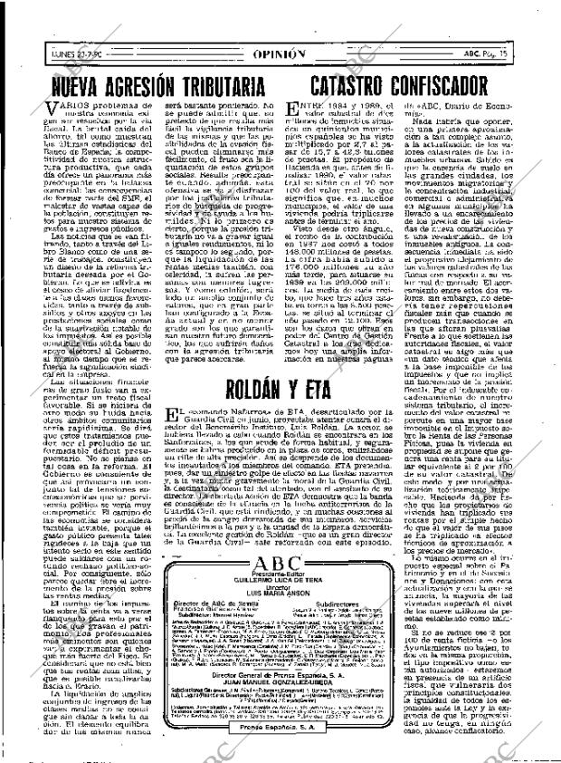 ABC MADRID 23-07-1990 página 15