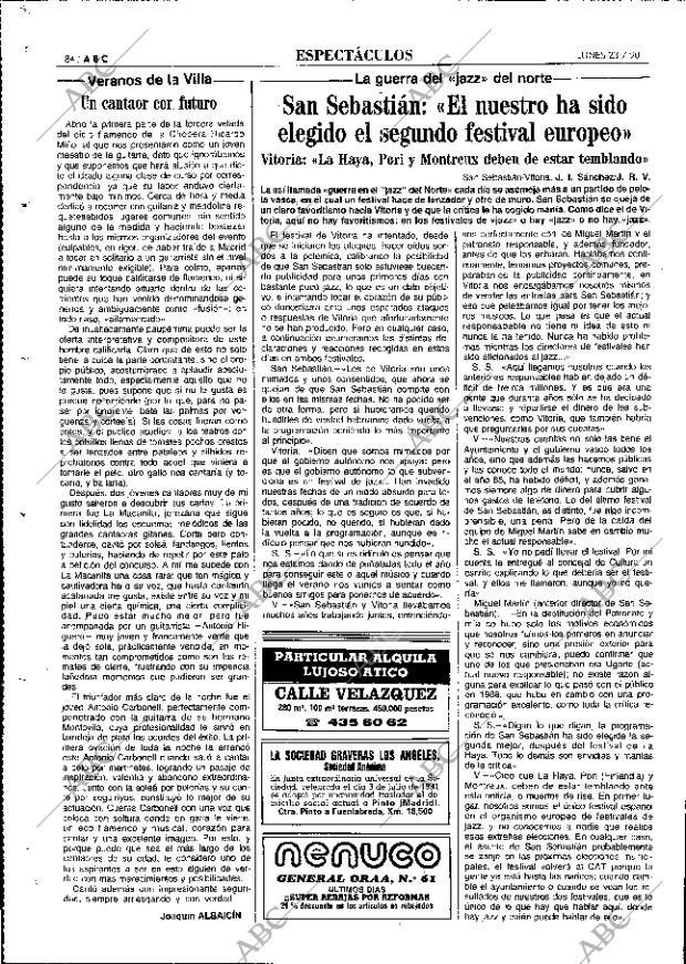 ABC MADRID 23-07-1990 página 84