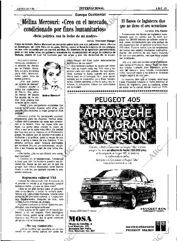 ABC SEVILLA 26-07-1990 página 23