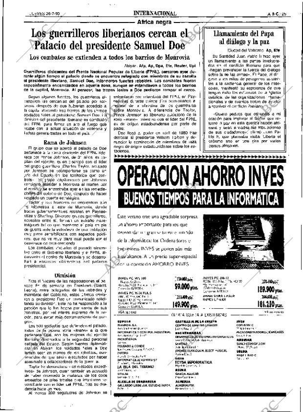ABC SEVILLA 26-07-1990 página 25