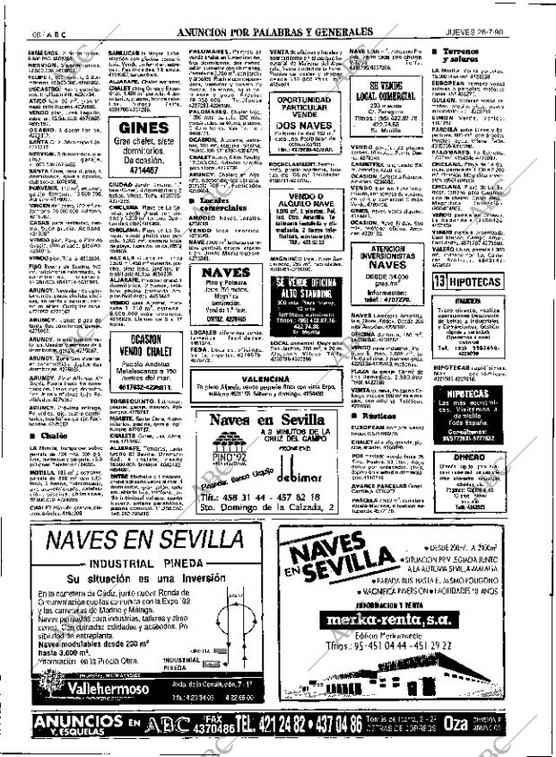 ABC SEVILLA 26-07-1990 página 68