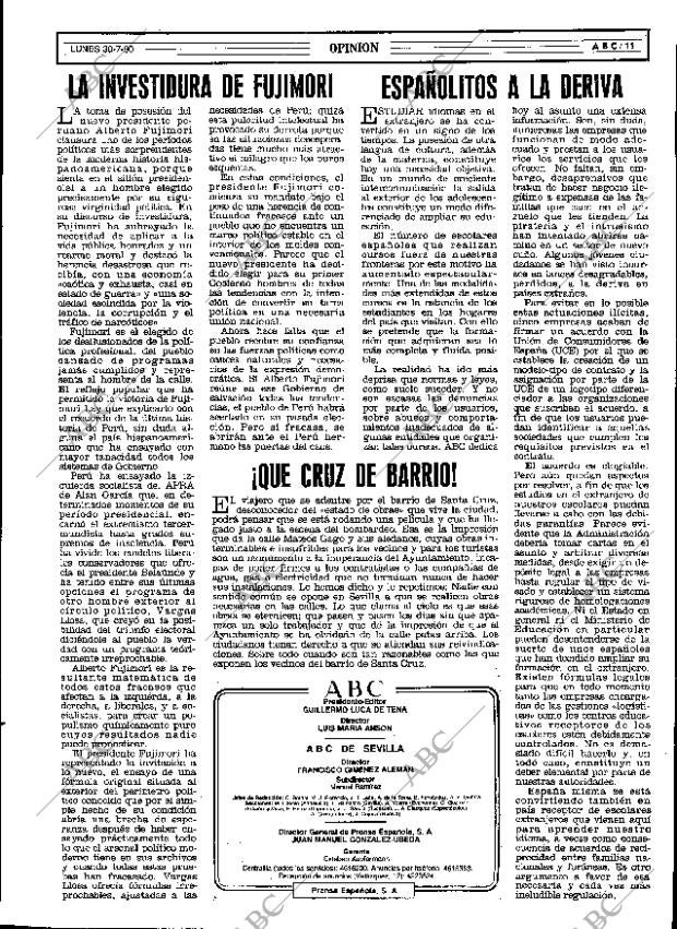 ABC SEVILLA 30-07-1990 página 11