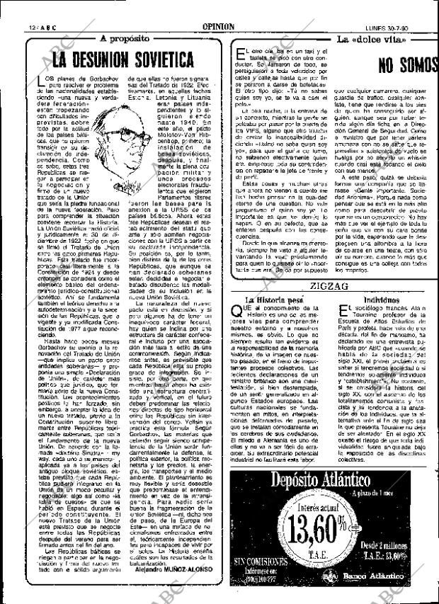 ABC SEVILLA 30-07-1990 página 12