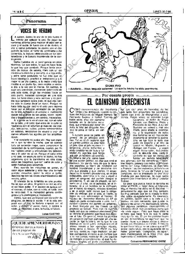 ABC SEVILLA 30-07-1990 página 14