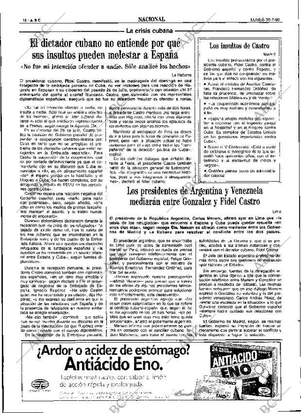 ABC SEVILLA 30-07-1990 página 16