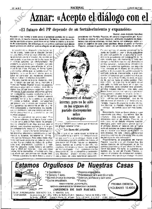 ABC SEVILLA 30-07-1990 página 18