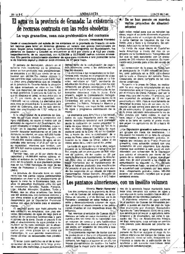 ABC SEVILLA 30-07-1990 página 28