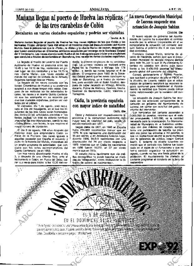 ABC SEVILLA 30-07-1990 página 29