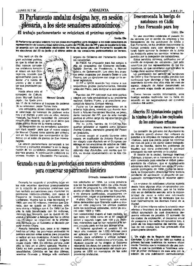ABC SEVILLA 30-07-1990 página 31