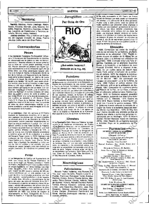 ABC SEVILLA 30-07-1990 página 32
