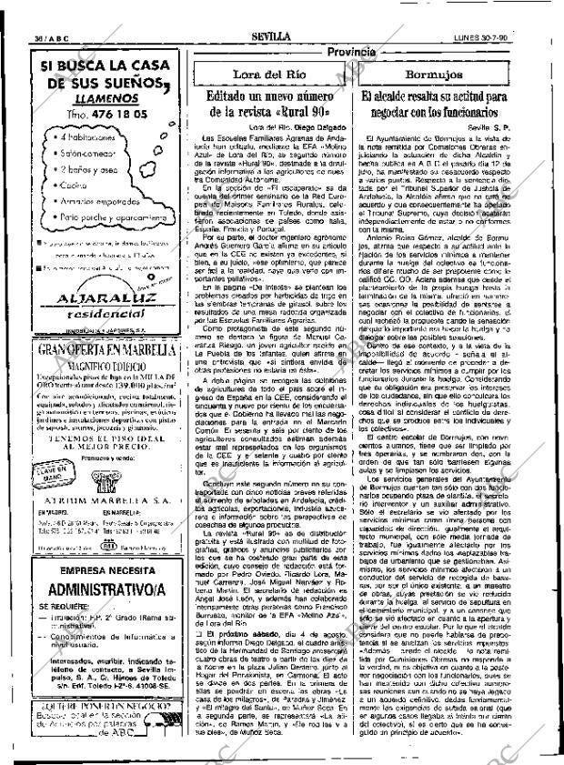 ABC SEVILLA 30-07-1990 página 36