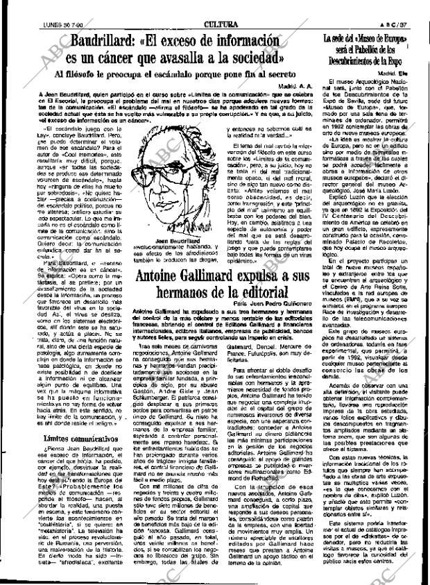 ABC SEVILLA 30-07-1990 página 37