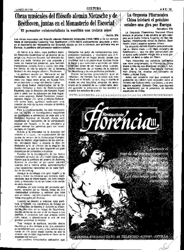 ABC SEVILLA 30-07-1990 página 39
