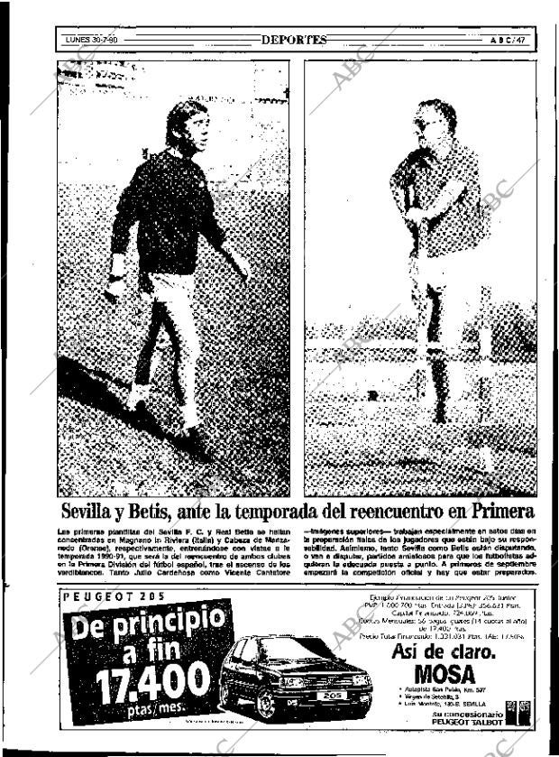 ABC SEVILLA 30-07-1990 página 47