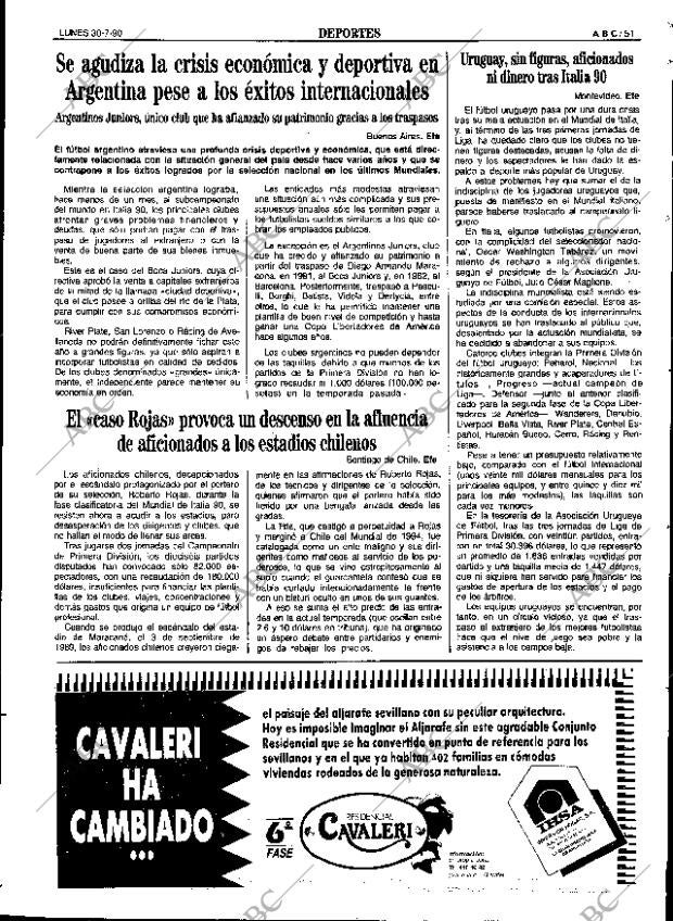 ABC SEVILLA 30-07-1990 página 51