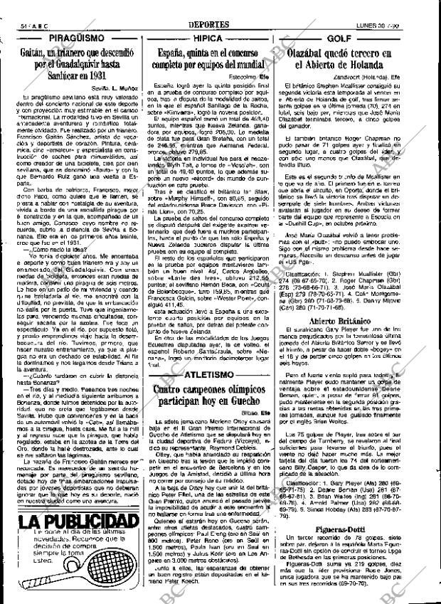 ABC SEVILLA 30-07-1990 página 54