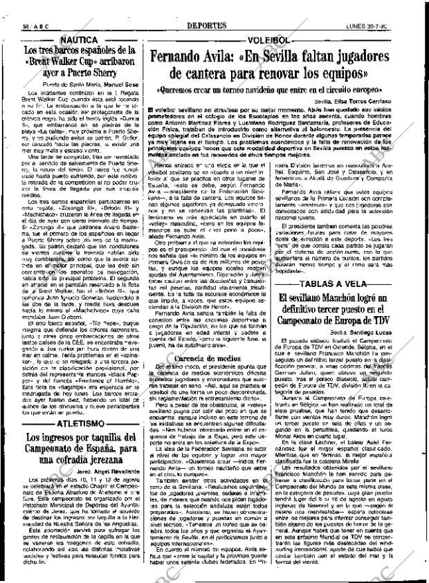 ABC SEVILLA 30-07-1990 página 56