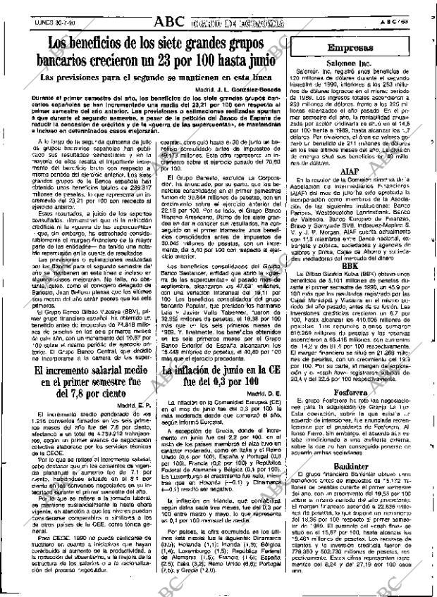 ABC SEVILLA 30-07-1990 página 63