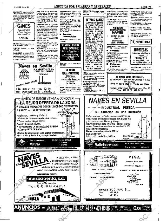 ABC SEVILLA 30-07-1990 página 79