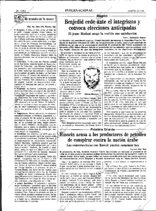 ABC MADRID 31-07-1990 página 28