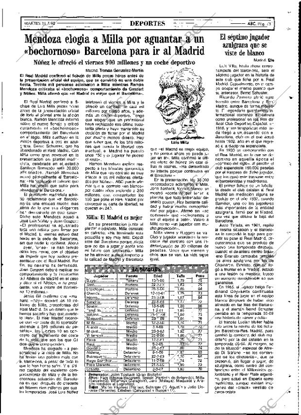 ABC MADRID 31-07-1990 página 73