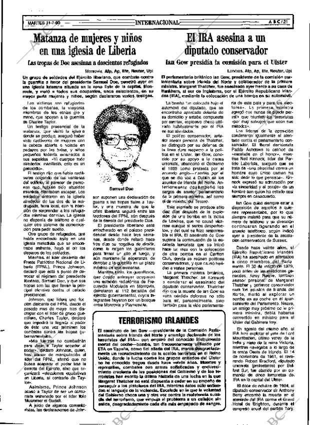 ABC SEVILLA 31-07-1990 página 21