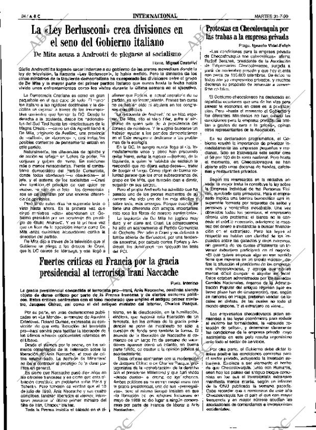 ABC SEVILLA 31-07-1990 página 24