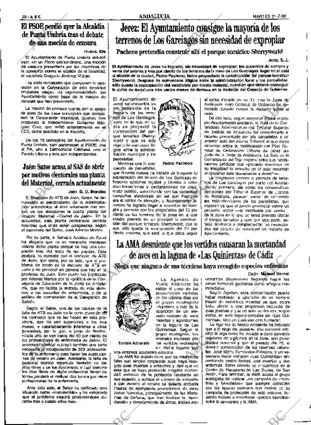 ABC SEVILLA 31-07-1990 página 28