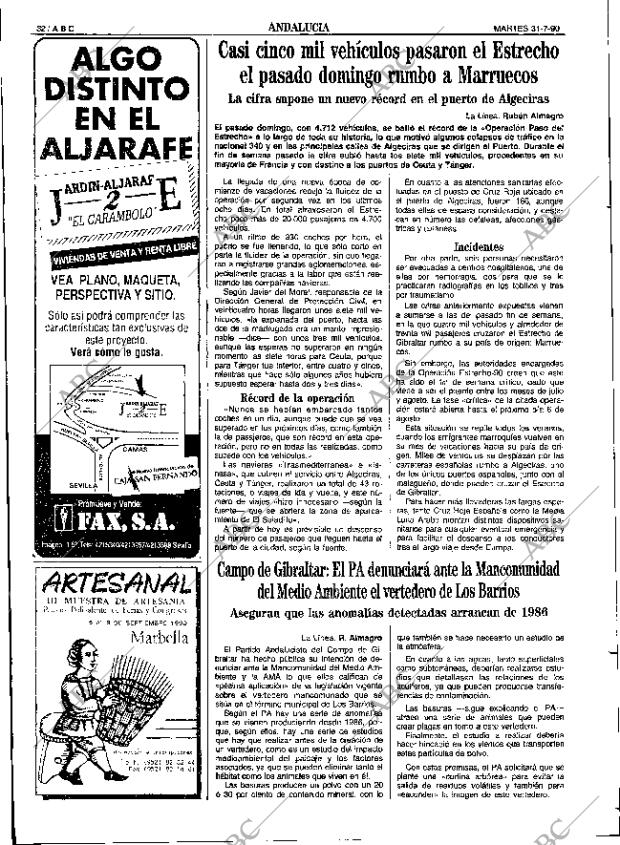 ABC SEVILLA 31-07-1990 página 32