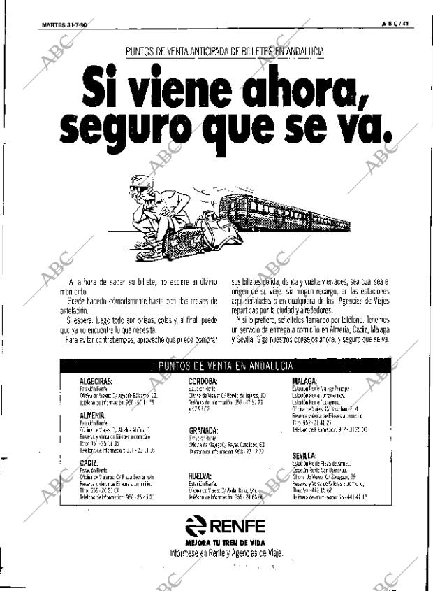 ABC SEVILLA 31-07-1990 página 41