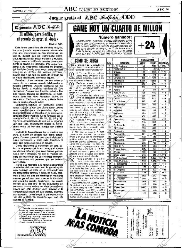 ABC SEVILLA 31-07-1990 página 55