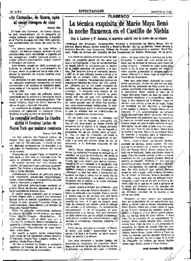 ABC SEVILLA 31-07-1990 página 66