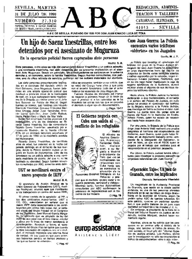 ABC SEVILLA 31-07-1990 página 9