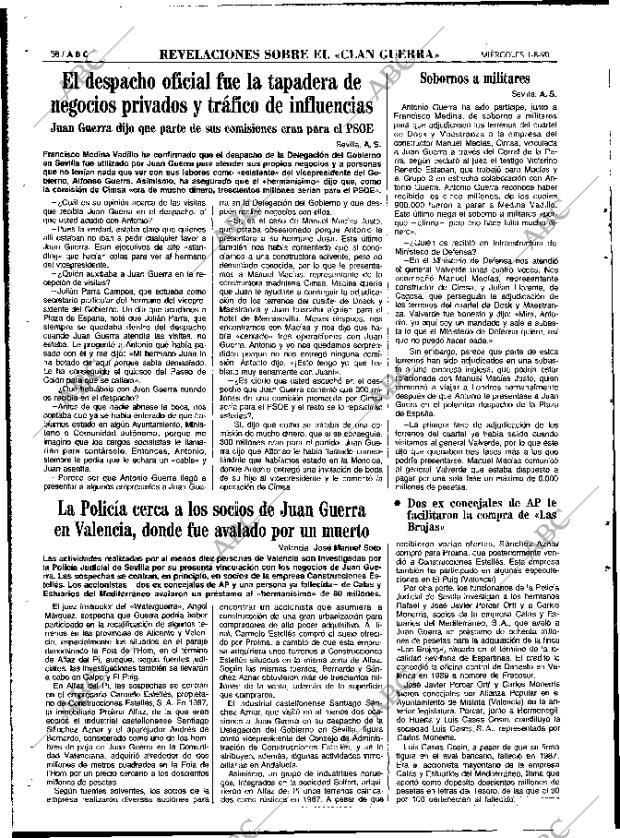 Periódico ABC 01-08-1990,portada Archivo