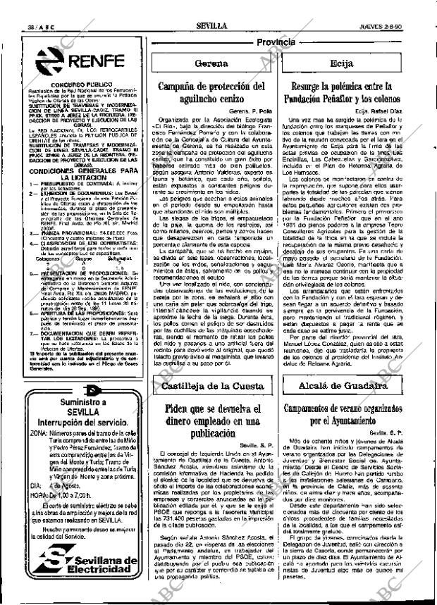 ABC SEVILLA 03-08-1990 página 38