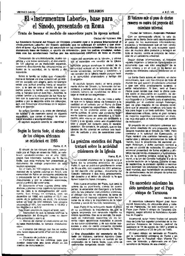 ABC SEVILLA 03-08-1990 página 43