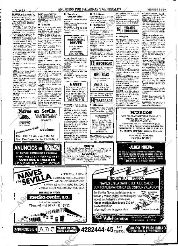 ABC SEVILLA 03-08-1990 página 72