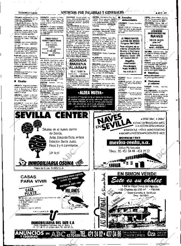 ABC SEVILLA 05-08-1990 página 87