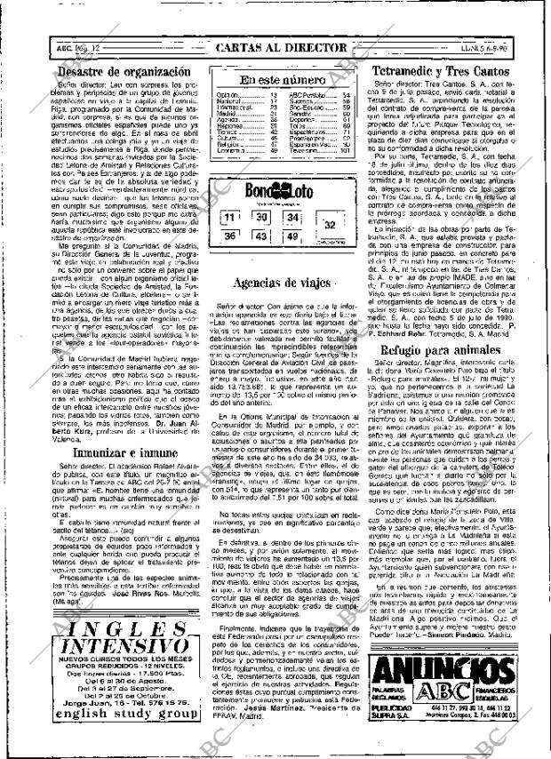 ABC MADRID 06-08-1990 página 12