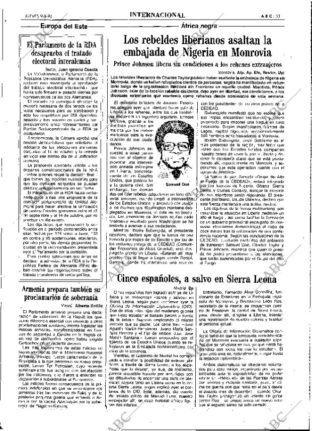 ABC MADRID 09-08-1990 página 33