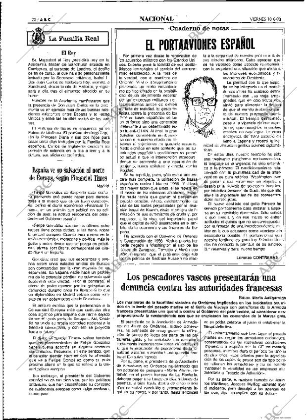 ABC MADRID 10-08-1990 página 20