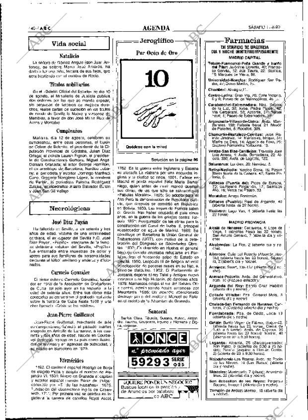 ABC MADRID 11-08-1990 página 40