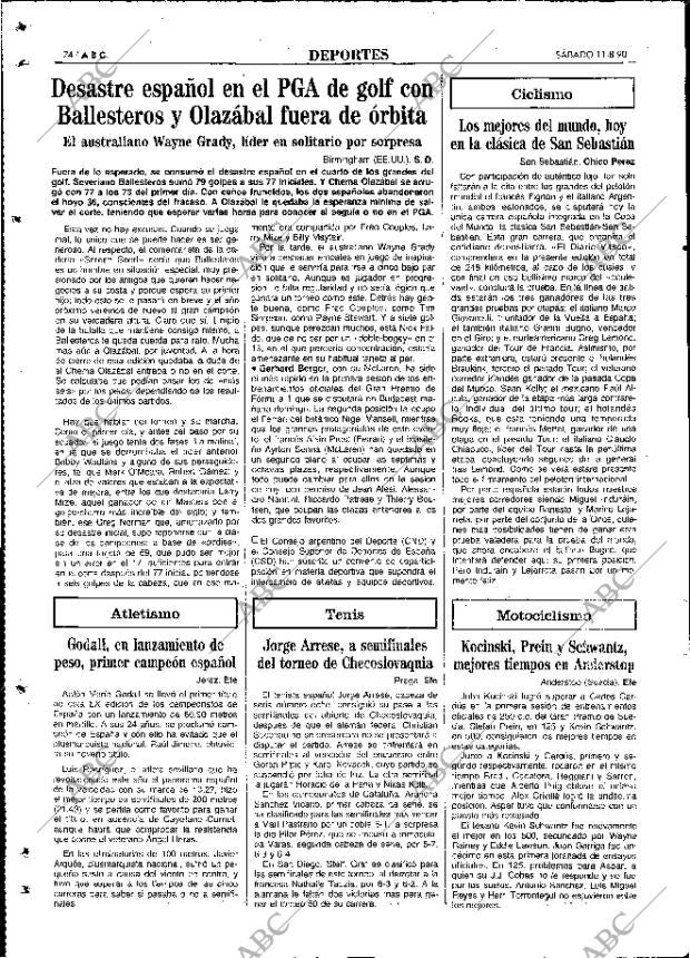ABC MADRID 11-08-1990 página 74
