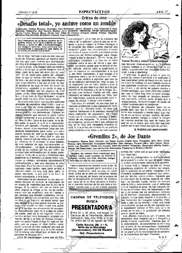 ABC MADRID 11-08-1990 página 77