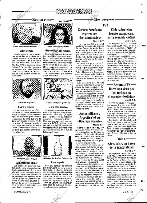 ABC MADRID 12-08-1990 página 109