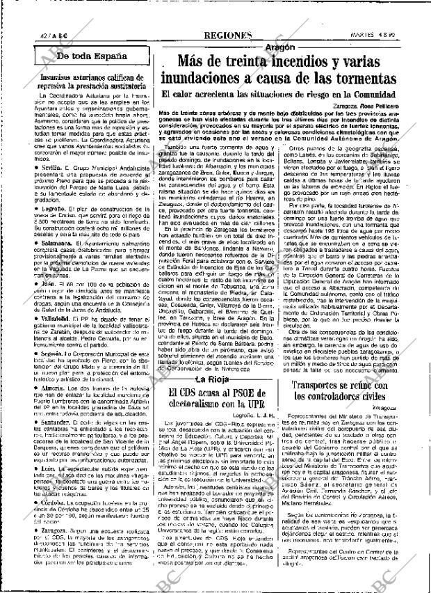 ABC MADRID 14-08-1990 página 42