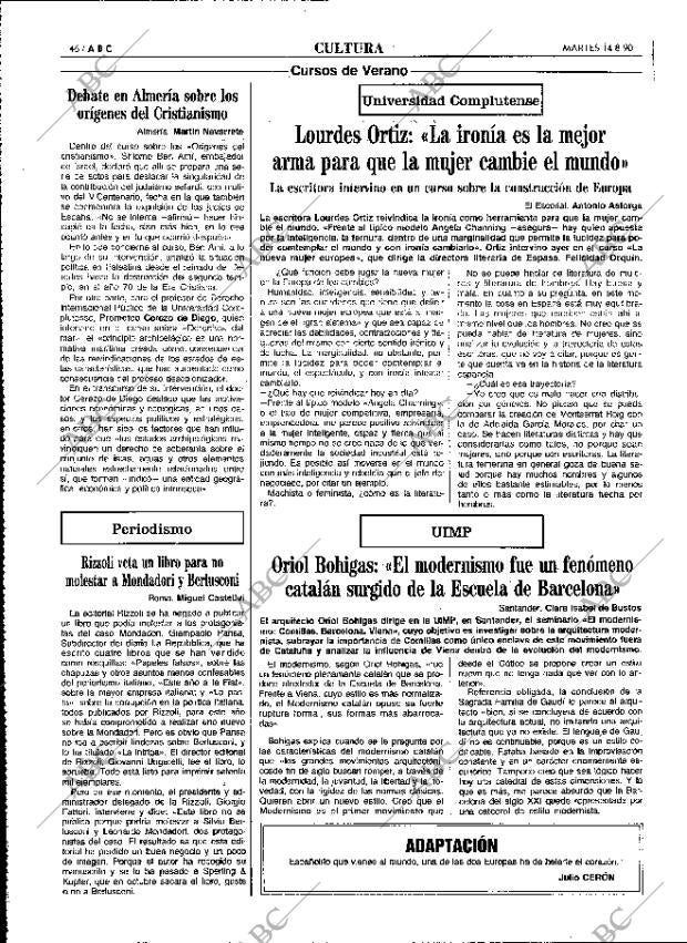 ABC MADRID 14-08-1990 página 46