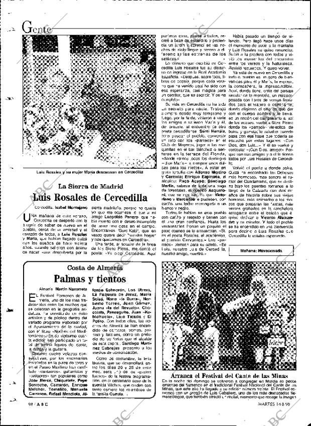 ABC MADRID 14-08-1990 página 98